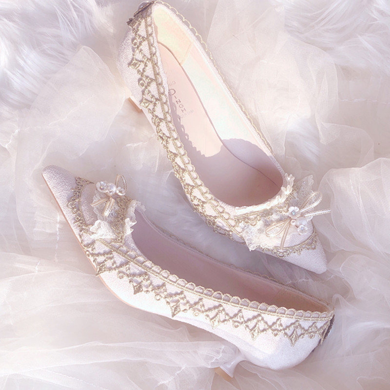 Court Heel Pointed - Lolita Court Style High Heel Pointed