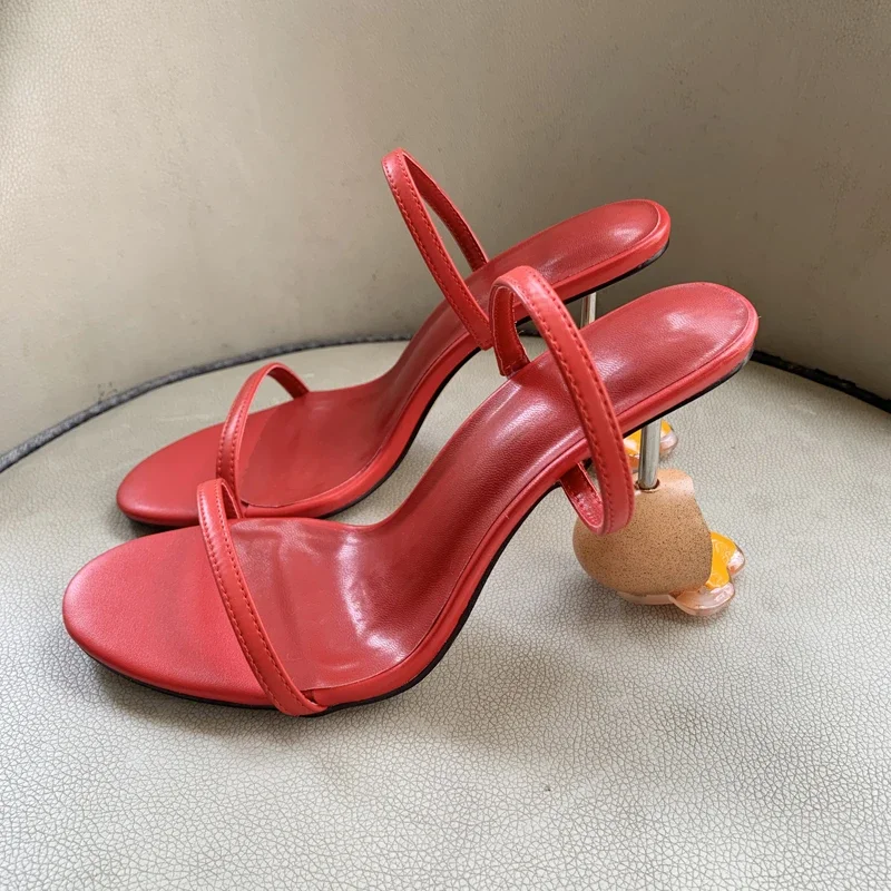 Strappy Heeled Sandals - Summer Strappy Sandals Open Toe High