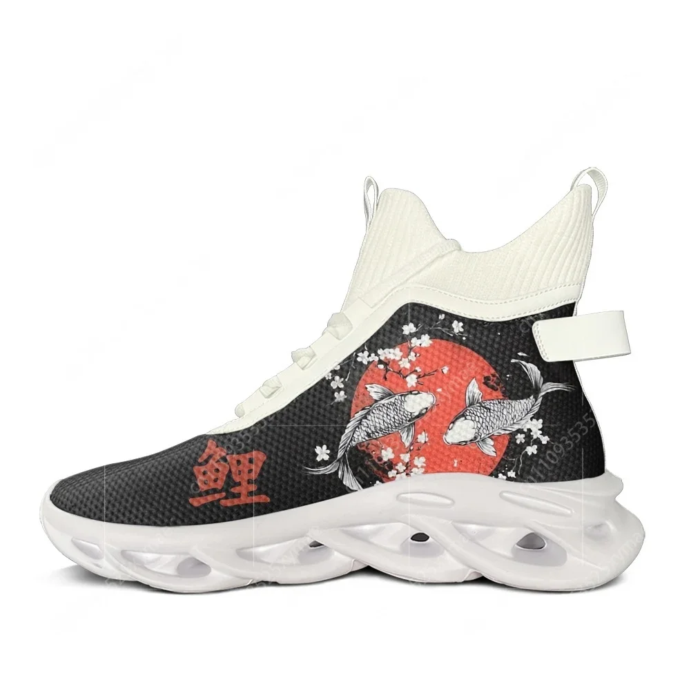 Women'S Shoes Hike - Cherry Blossom Koi Carp Fish Japanese