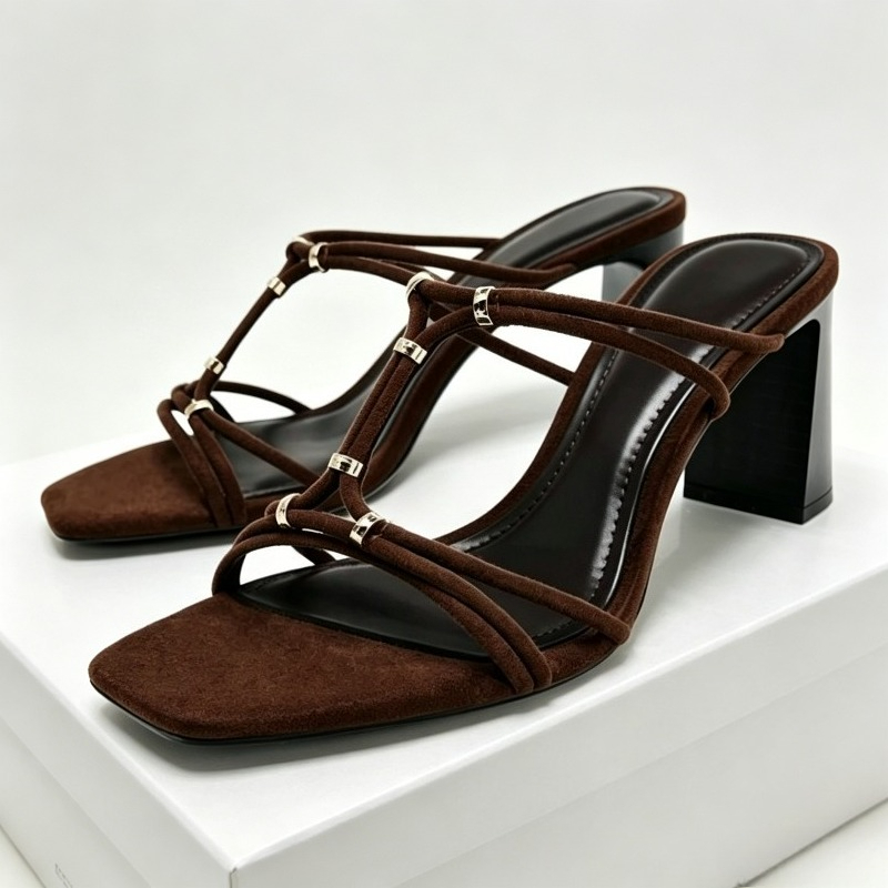 Strappy Heeled Sandals - Summer Heeled Sandals for Women Unique