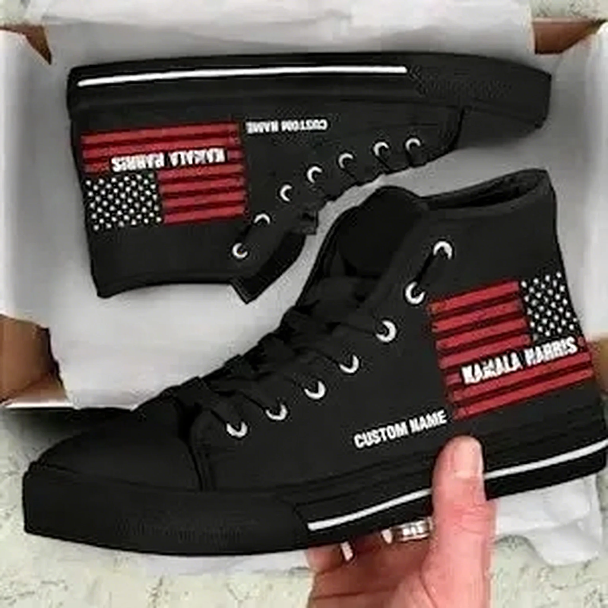 Women Shoes Name - Elections Custom Name High Top Sneakers