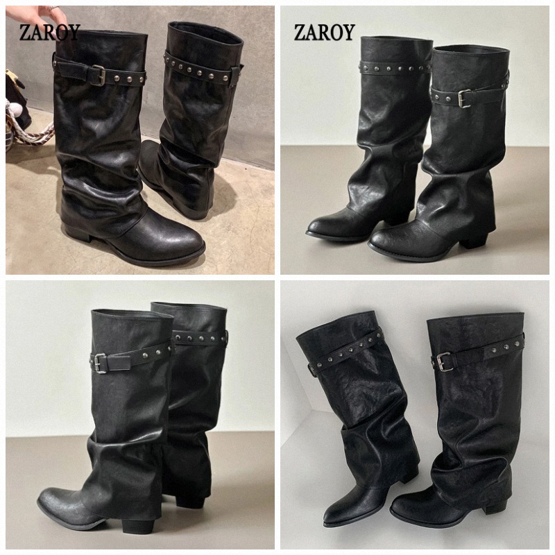 High Knee Heel Boots - ZAROY Wide-Calf Knee-High Boots‌ Women Winter