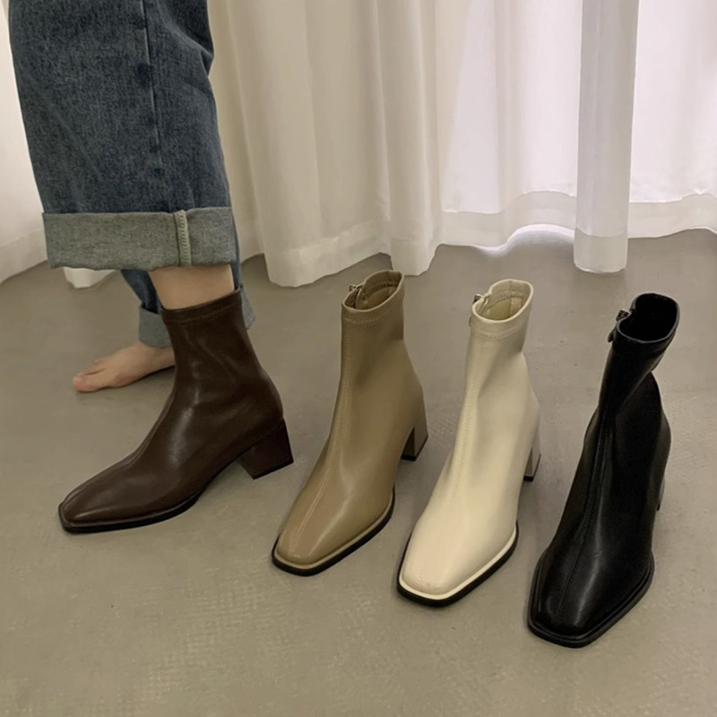 Women'S Shoes Chelsea - Autumn Winter Design Heel Ankle Boot