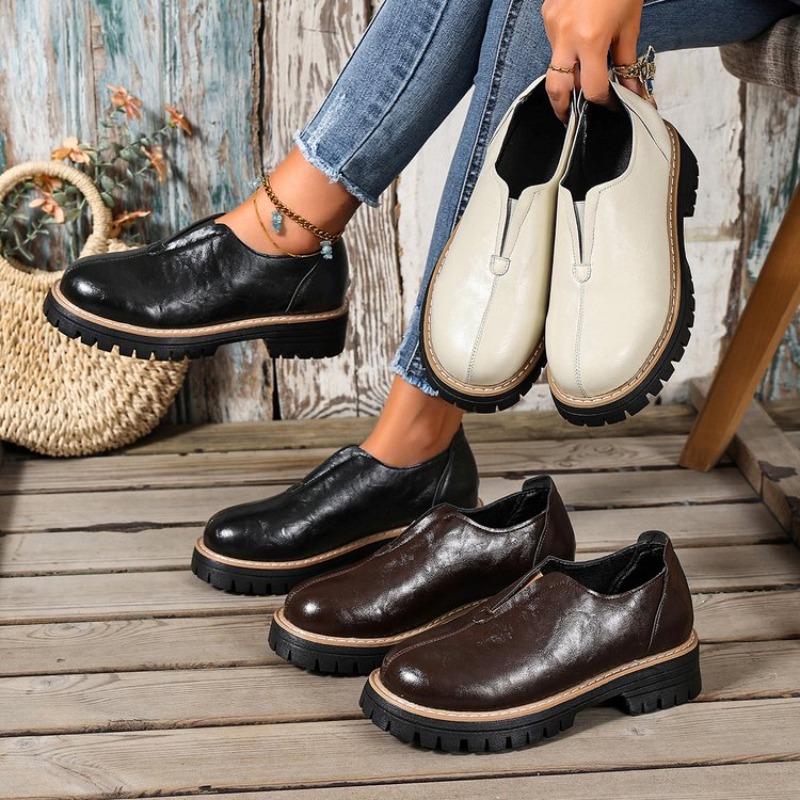 Women'S Heels - Retro British Style Women's Shoes Spring