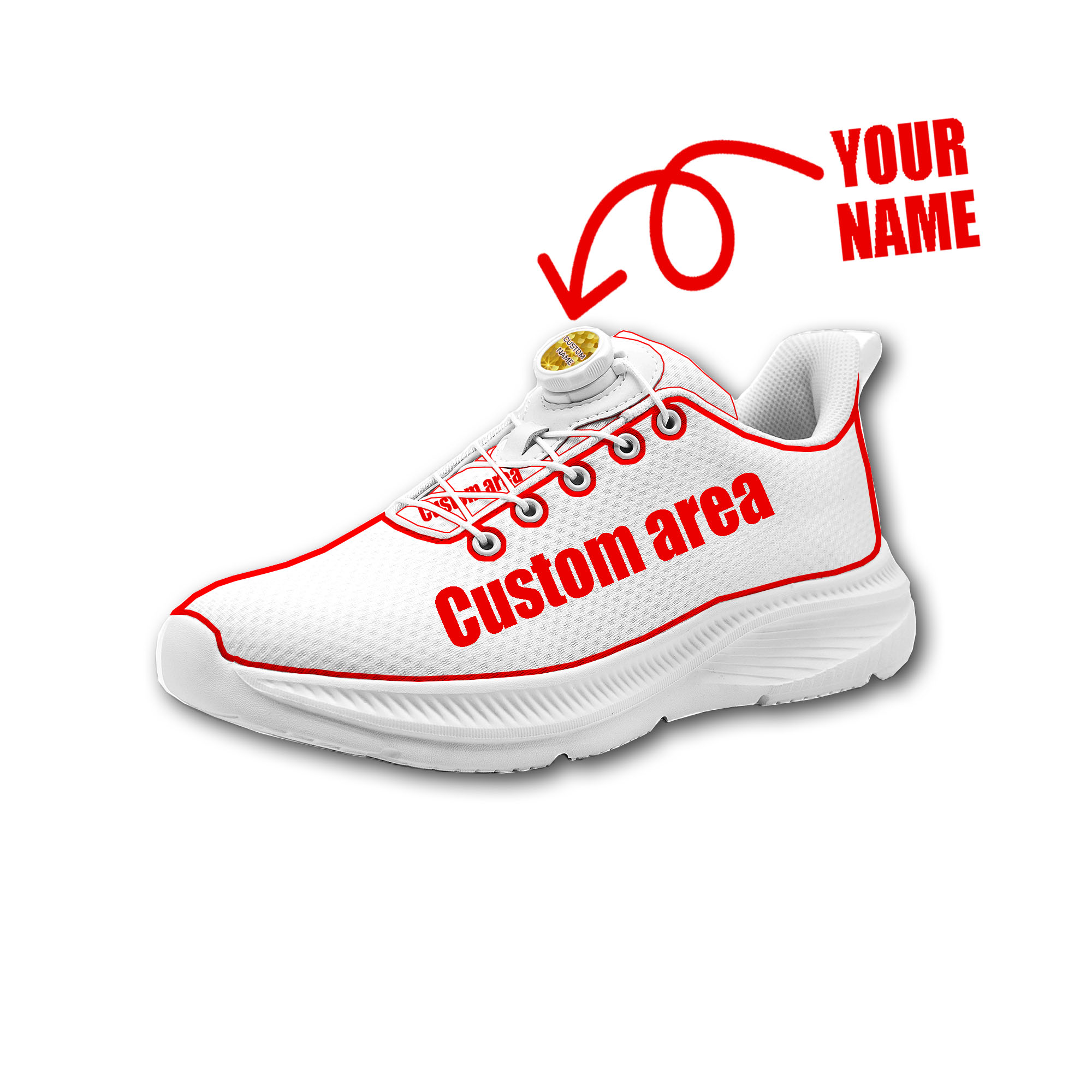 Women Shoes Name - Custom Walking Shoes Men Woman Rotating