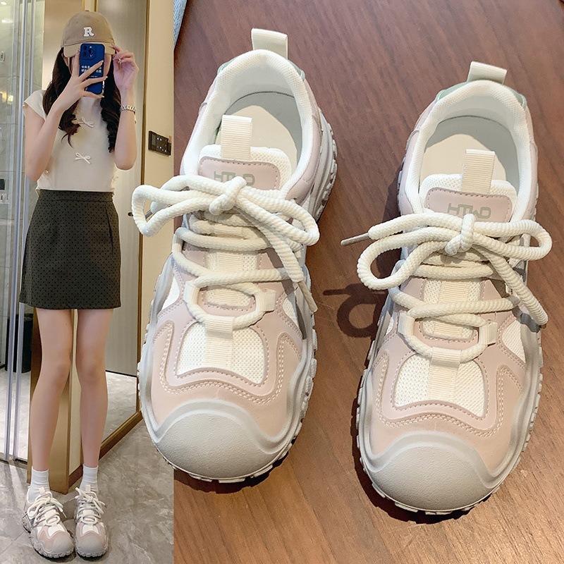 Women'S Shoes Hike - Women's Retro Hiking Dad Sneakers PU
