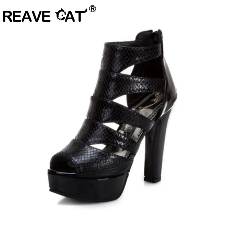 Peep Toe Heels - REAVE CAT Sexy Size 34-50 Women