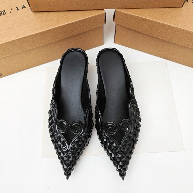 Court Heel Pointed - Women's Shoes Pointed Witch Low Heel