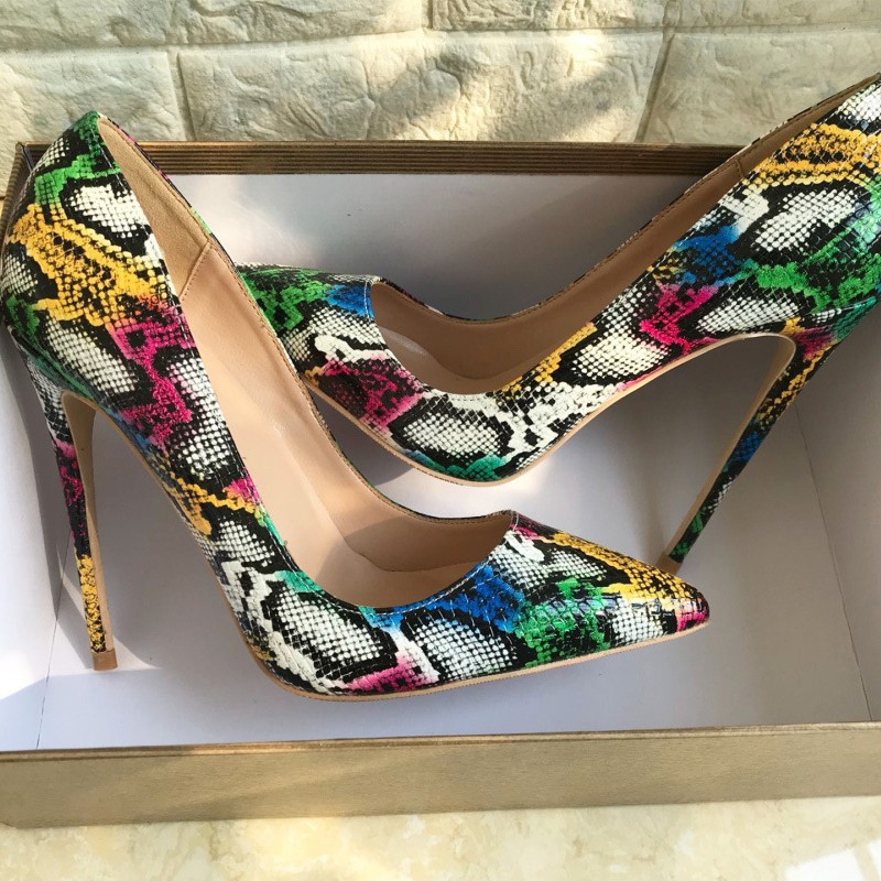 Colorful Python Leather High H - Women'S Shoes Size 12 ulasan dan harga