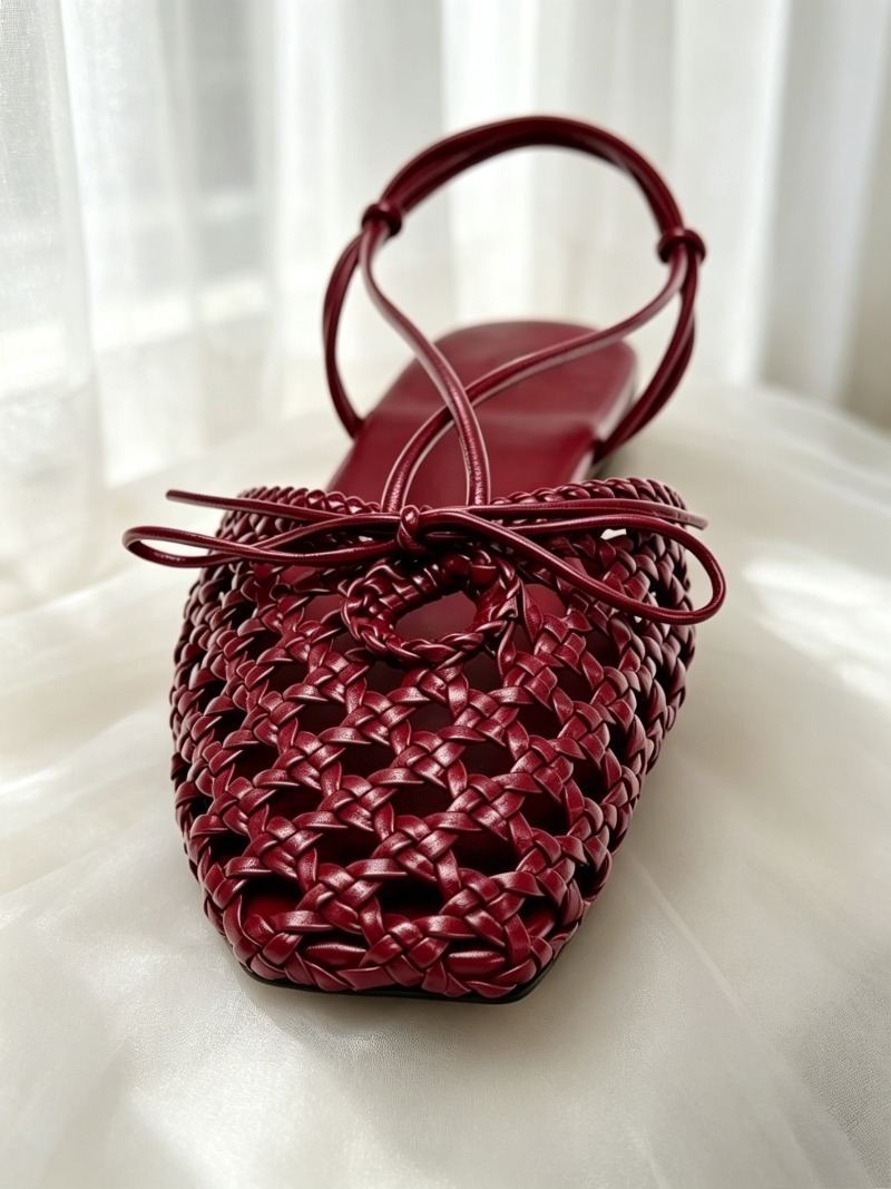 Burgundy Butterfly Detail Flat - Women'S Shoes Burgundy ulasan dan harga