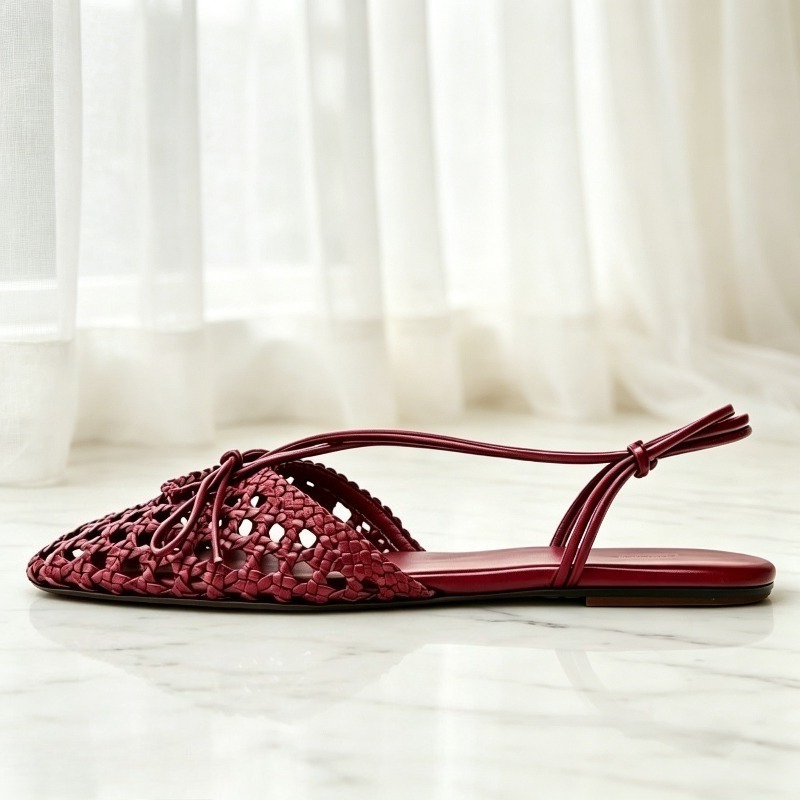 Burgundy Butterfly Detail Flat - Women'S Shoes Burgundy ulasan dan harga