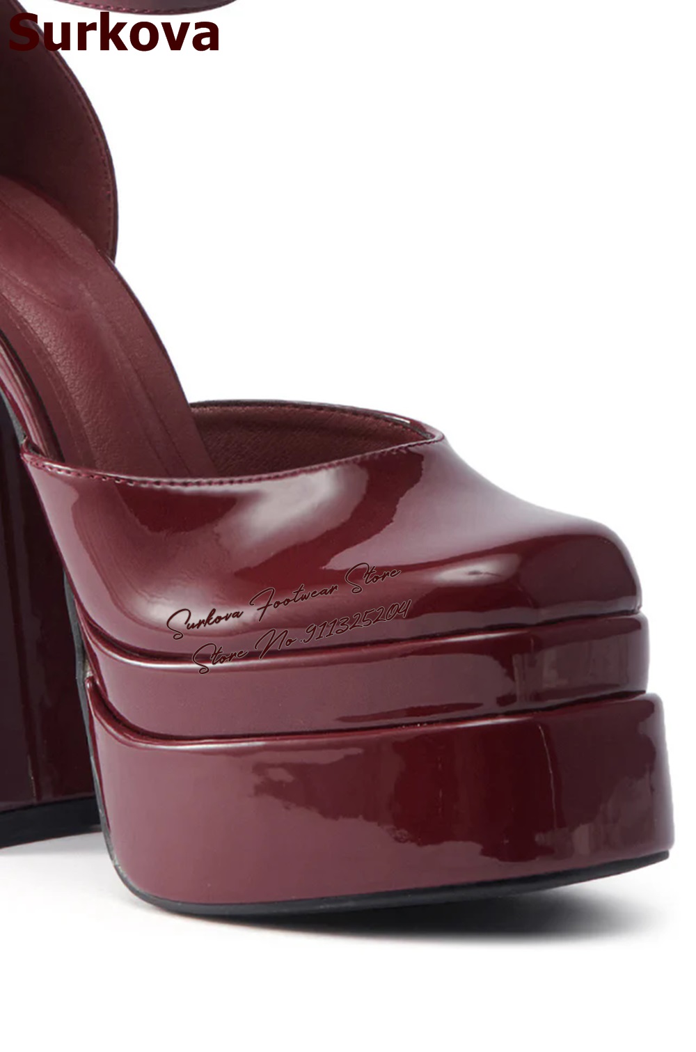 Surkova Burgundy Patent Leathe - Women'S Shoes Burgundy ulasan dan harga