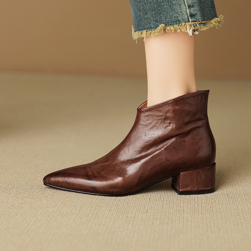 2027 New Winter Genuine Leathe - Women'S Shoes Chelsea ulasan dan harga