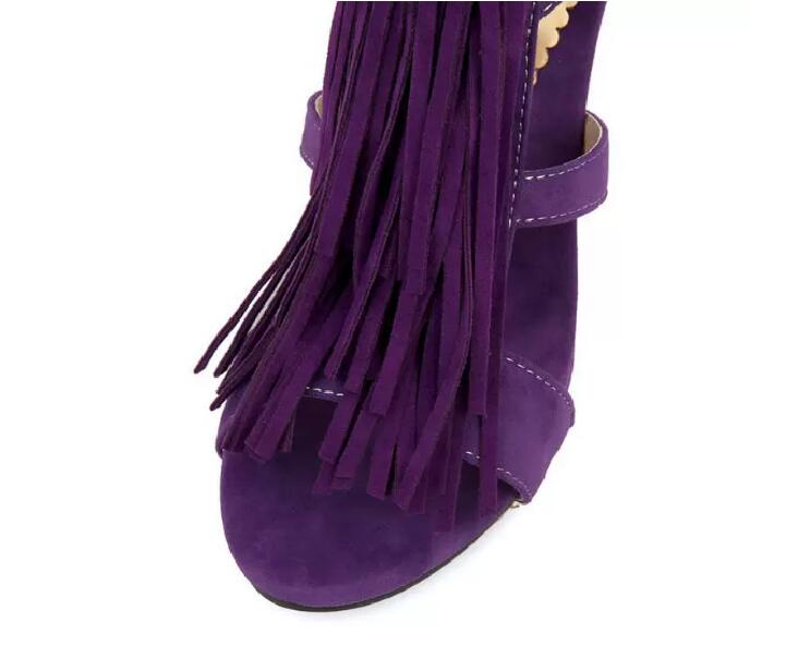 Sexy Purple Black Faux Suede T - Women'S Shoes Size 12 ulasan dan harga