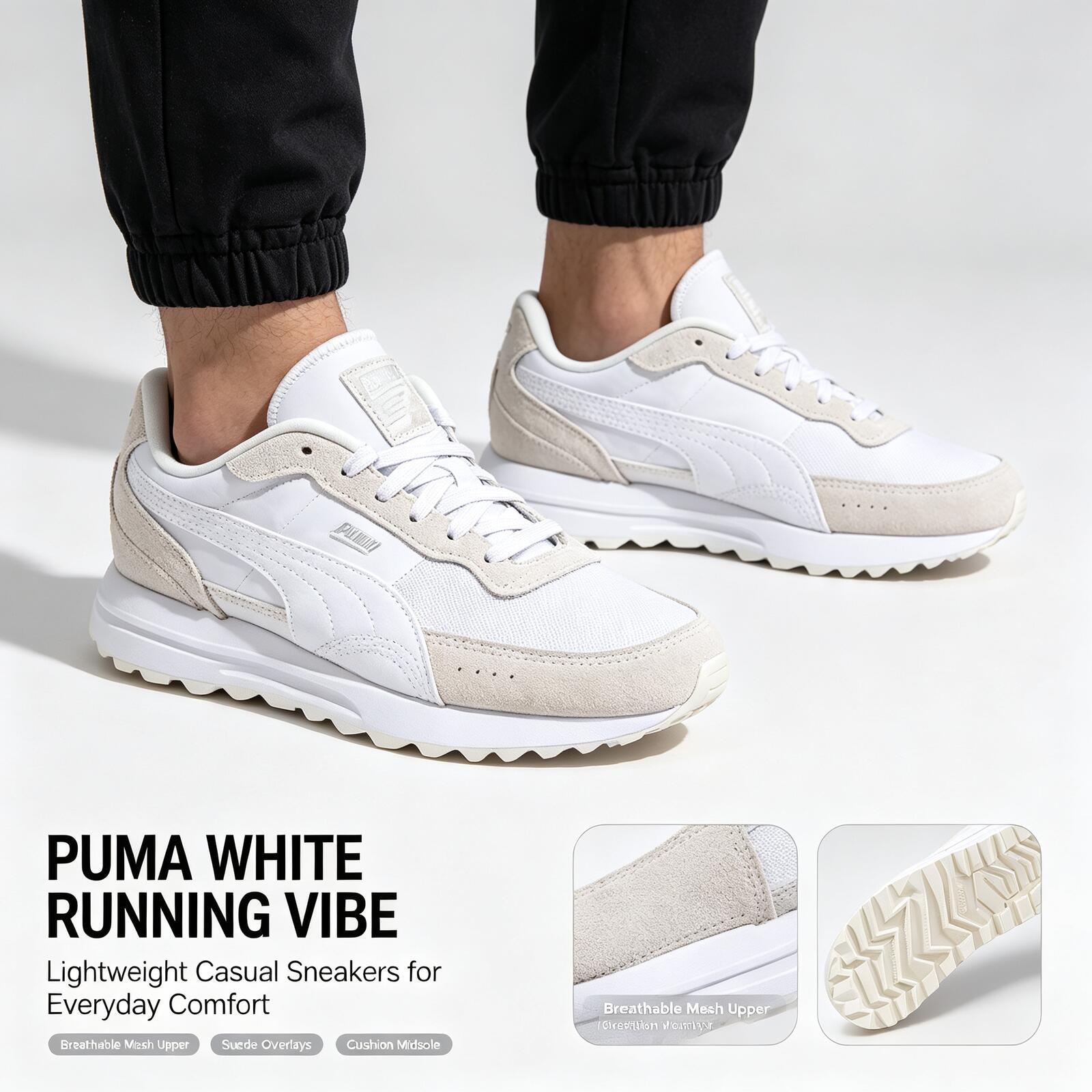 New Hot Puma White Lightweight - Women Shoes Jordan ulasan dan harga