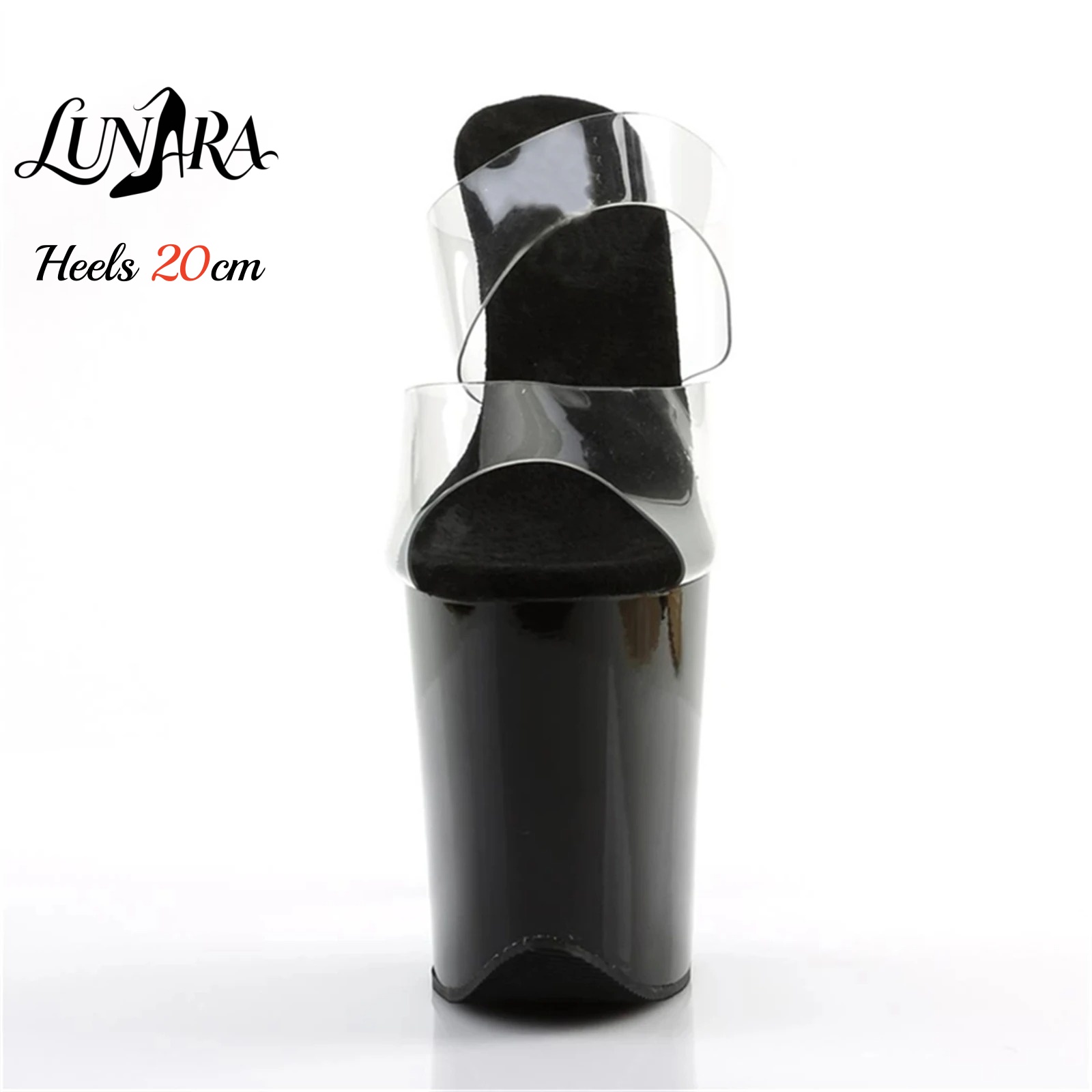 20cm Clear PVC Strappy Ultra H - Strappy Heeled Sandals ulasan dan harga