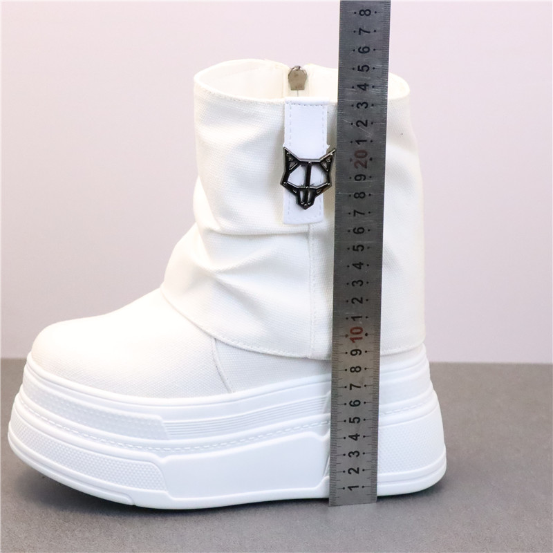 12cm Hidden Heel High Top Canv - Women'S Shoes Extra Wide ulasan dan harga