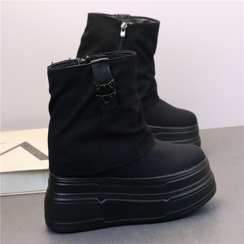 12cm Hidden Heel High Top Canv - Women'S Shoes Extra Wide ulasan dan harga