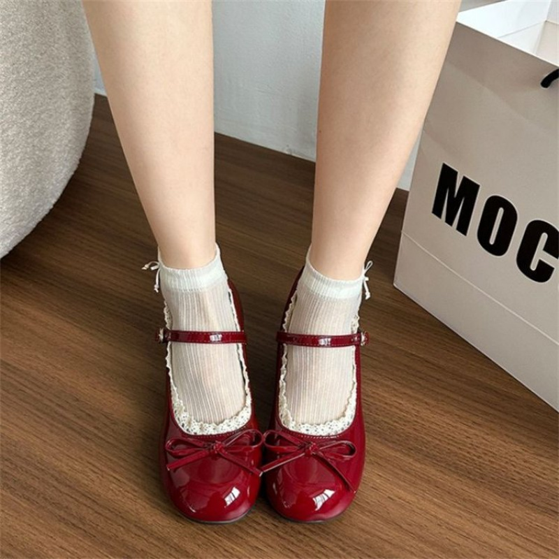 2026 Spring/Fall Women's High- - Women'S Shoes Burgundy ulasan dan harga