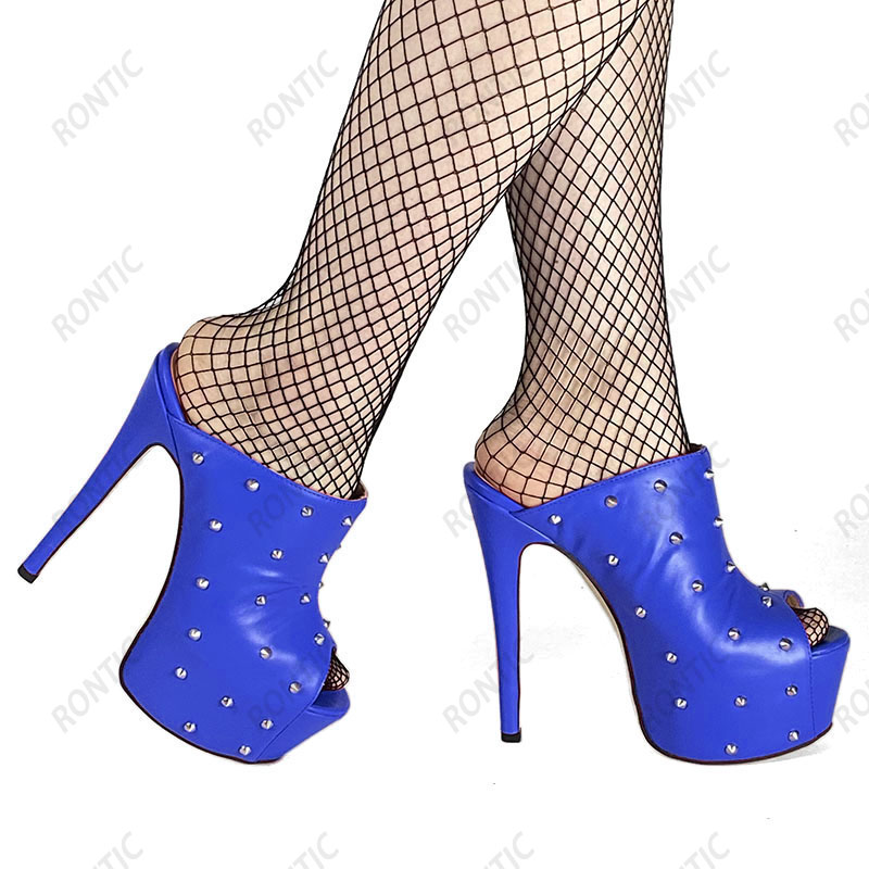 Rontic 2021 Handmade Women Mul - Women Shoes Waterproof ulasan dan harga