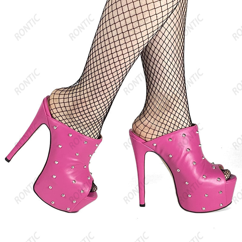 Rontic 2021 Handmade Women Mul - Women Shoes Waterproof ulasan dan harga