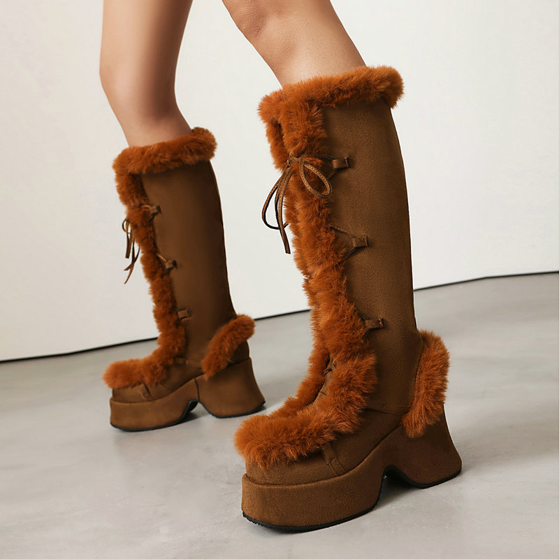 Lolita Style Furry Platform Bo - Women'S Shoes Chelsea ulasan dan harga