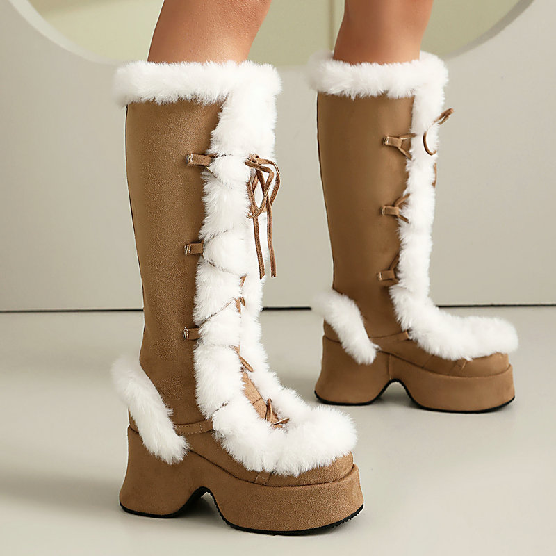 Lolita Style Furry Platform Bo - Women'S Shoes Chelsea ulasan dan harga