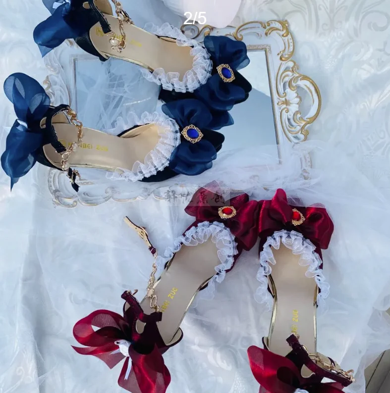 Lolita High Heels Shoes Elegan - Court Heel Pointed ulasan dan harga