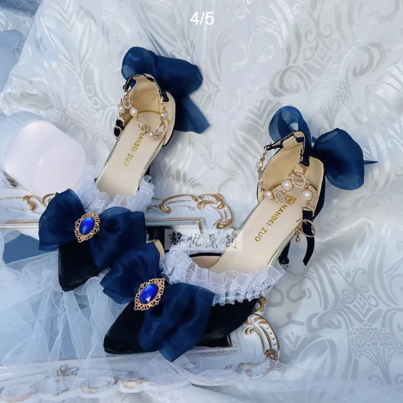 Lolita High Heels Shoes Elegan - Court Heel Pointed ulasan dan harga