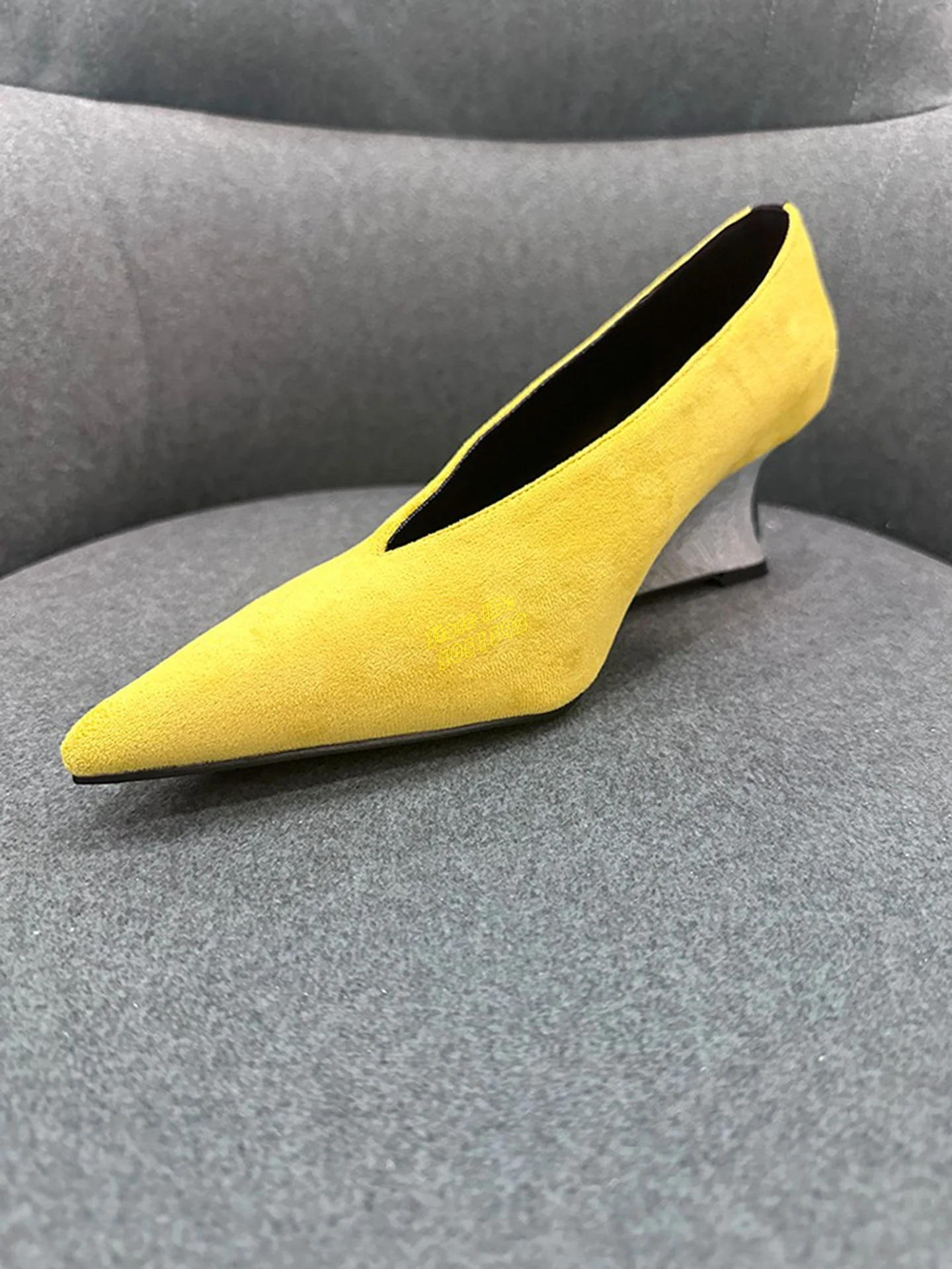 Red Suede Slip On Pumps Wedges - Women'S Shoes Burgundy ulasan dan harga