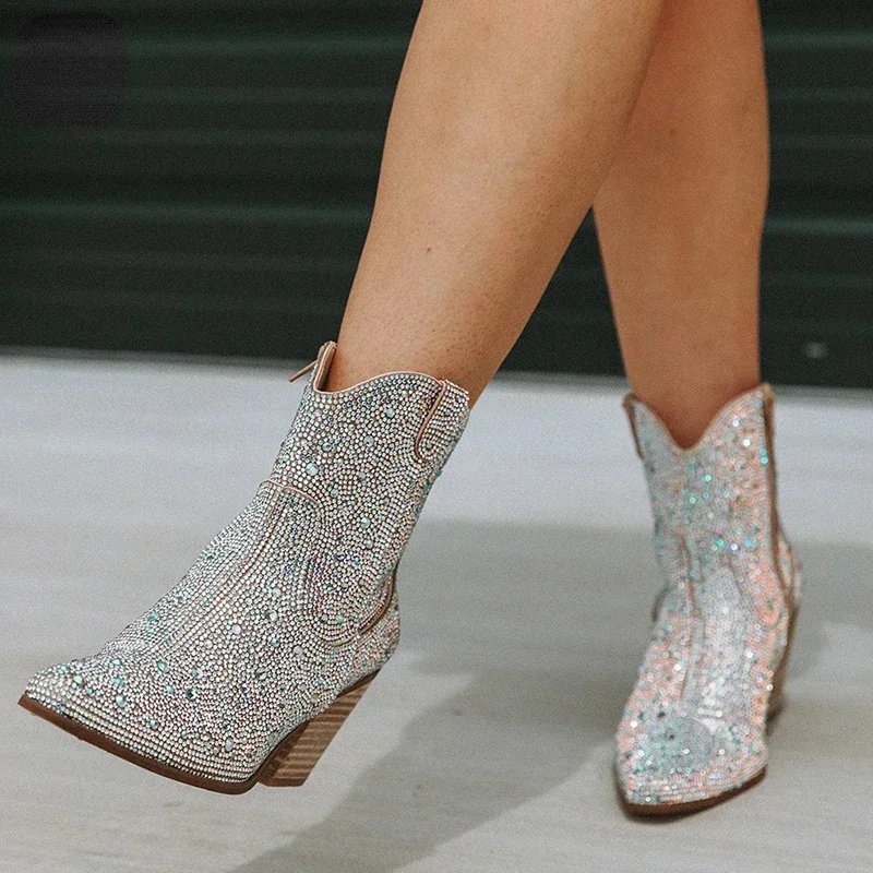 Western Cowboy Boots Fashion W - Women'S Shoes Chelsea ulasan dan harga