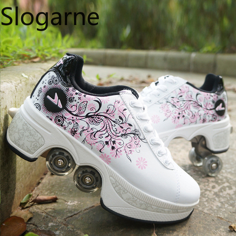 Women 4 Wheels Deformation Rol - Women Shoes Waterproof ulasan dan harga