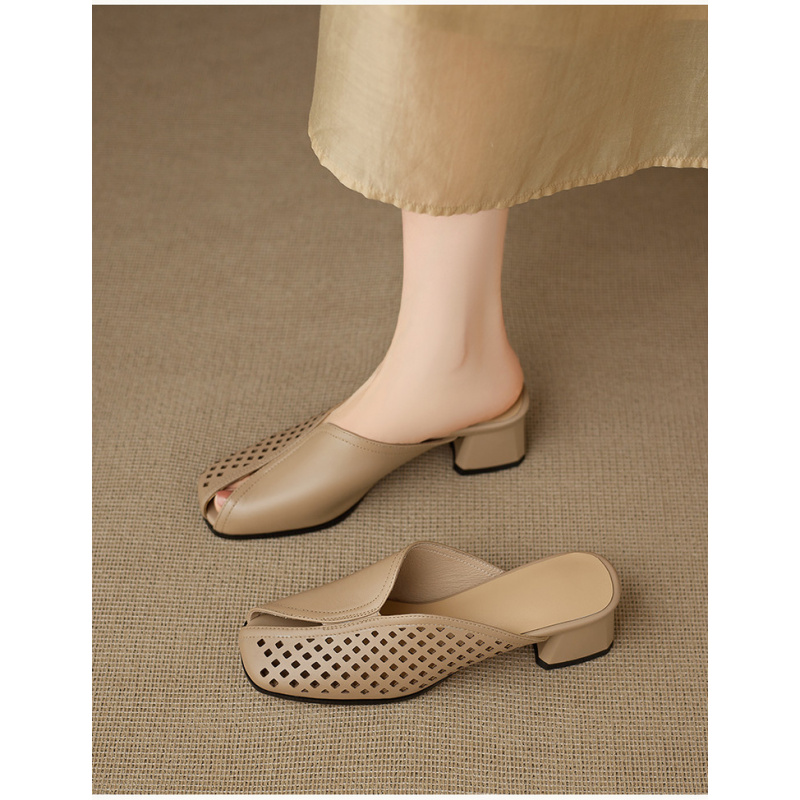 Heels Slippers  Thick Heel  Sl - Women'S Shoes Wide Width ulasan dan harga