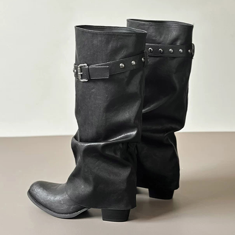 ZAROY Wide-Calf Knee-High Boot - High Knee Heel Boots ulasan dan harga