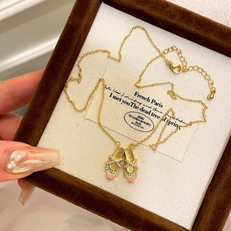 Ballet Shoes Pendant Necklace  - Women'S Shoes Paris ulasan dan harga