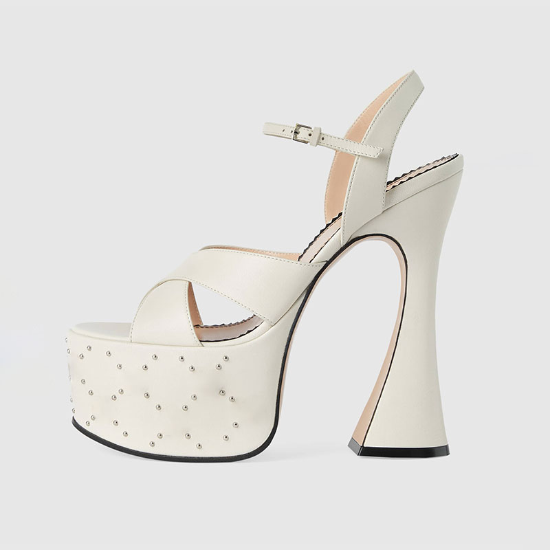 Fashionable White Black Buckle - Women Shoes Waterproof ulasan dan harga