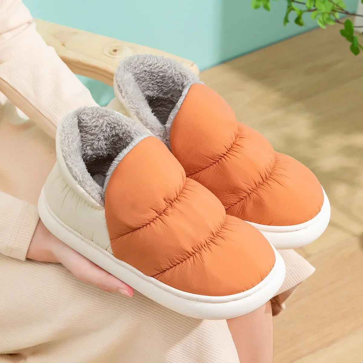 Women Men Slippers Winter Down - Women Shoes Waterproof ulasan dan harga