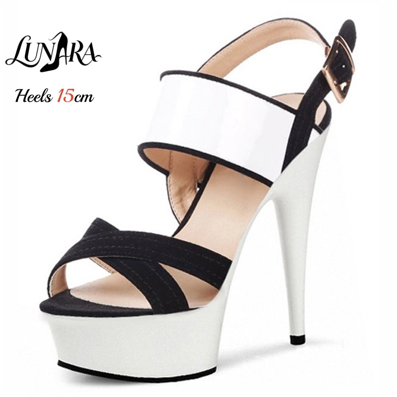 15cm/6Inch Clear Platform Stil - Peep Toe Heels ulasan dan harga
