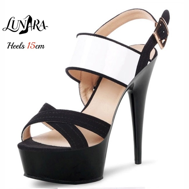 15cm/6Inch Clear Platform Stil - Peep Toe Heels ulasan dan harga
