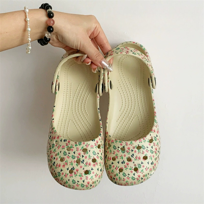 New Summer Floral Girls Ballet - Women Shoes Waterproof ulasan dan harga