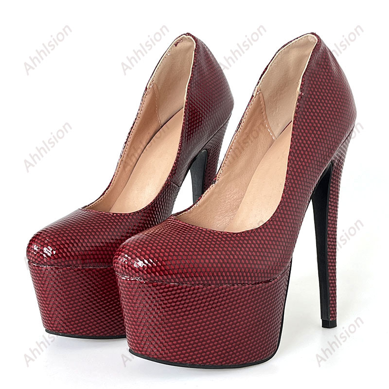 Ahhlsion New Women Platform Pu - Women'S Shoes Burgundy ulasan dan harga