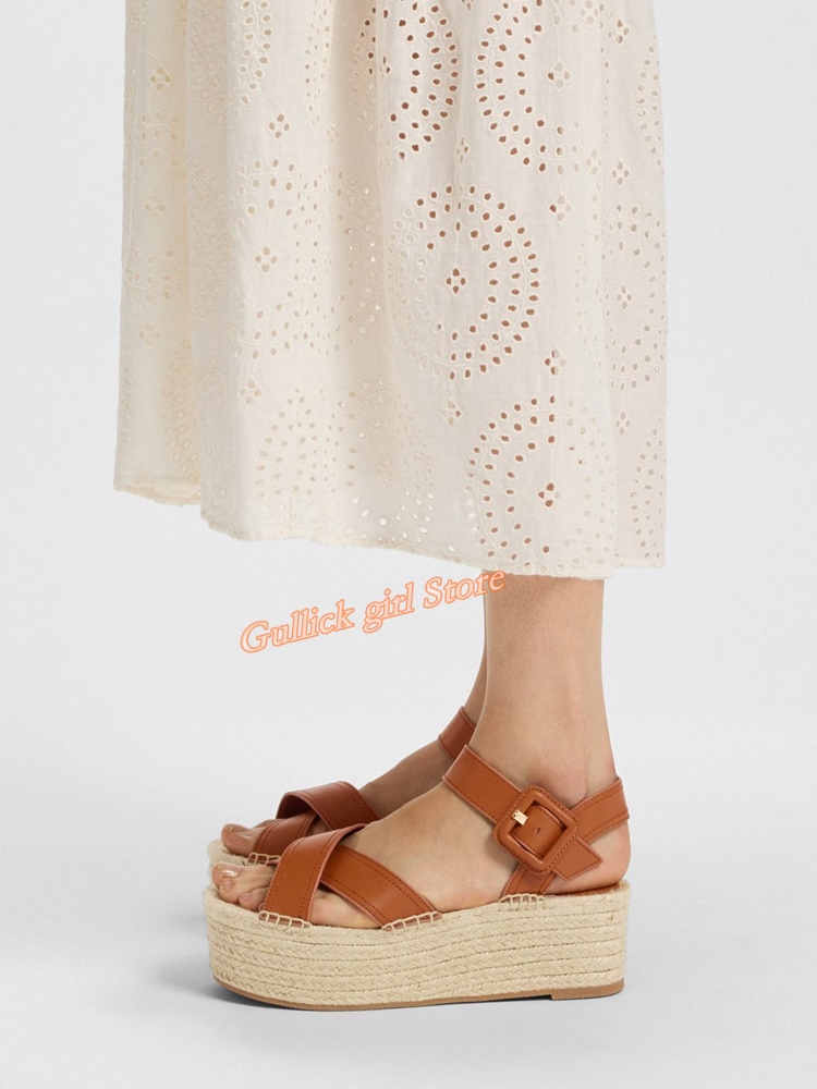Platform Cross Strap Sandals A - Women'S Shoes Burgundy ulasan dan harga