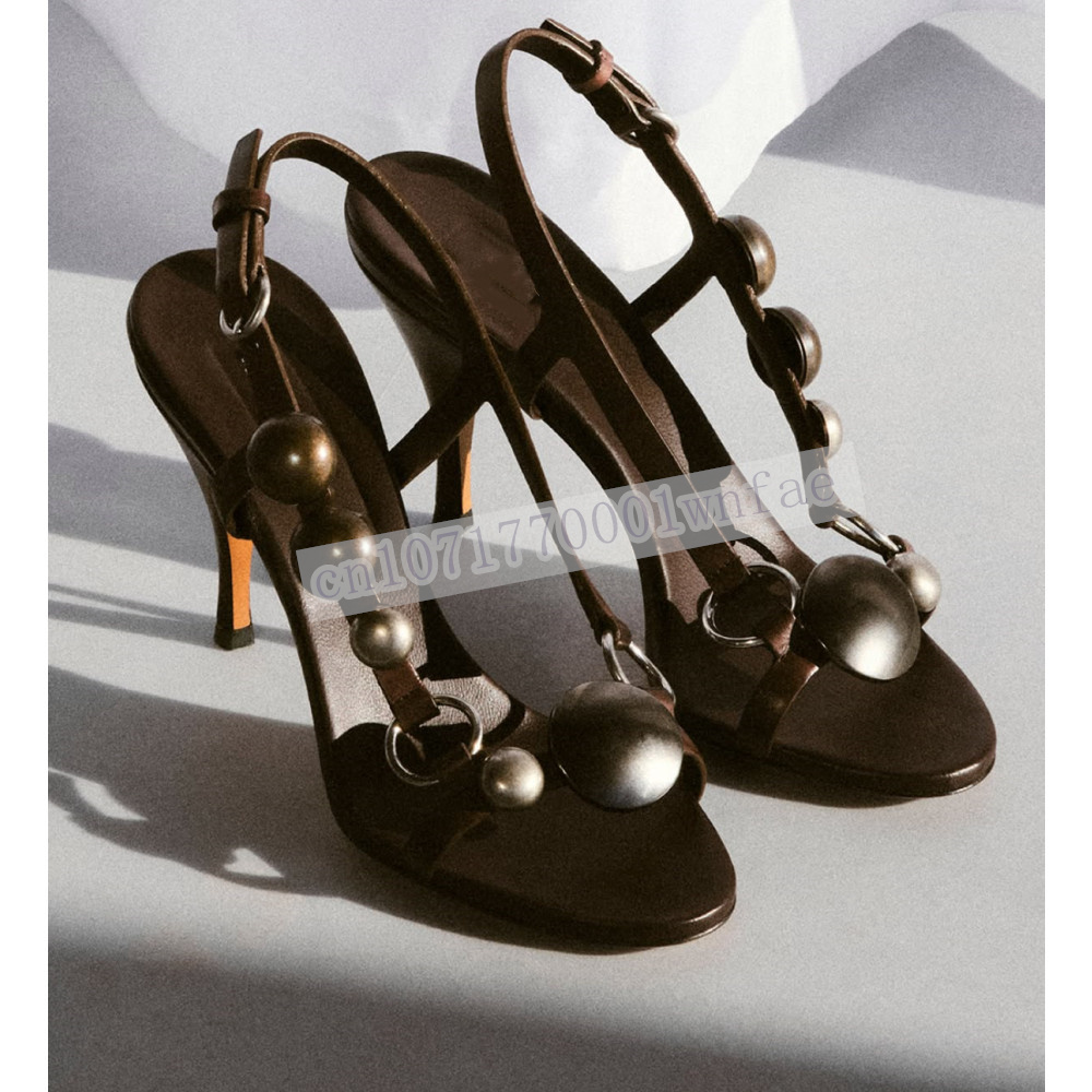 Women Brown Leather Slingback  - Peep Toe Heels ulasan dan harga