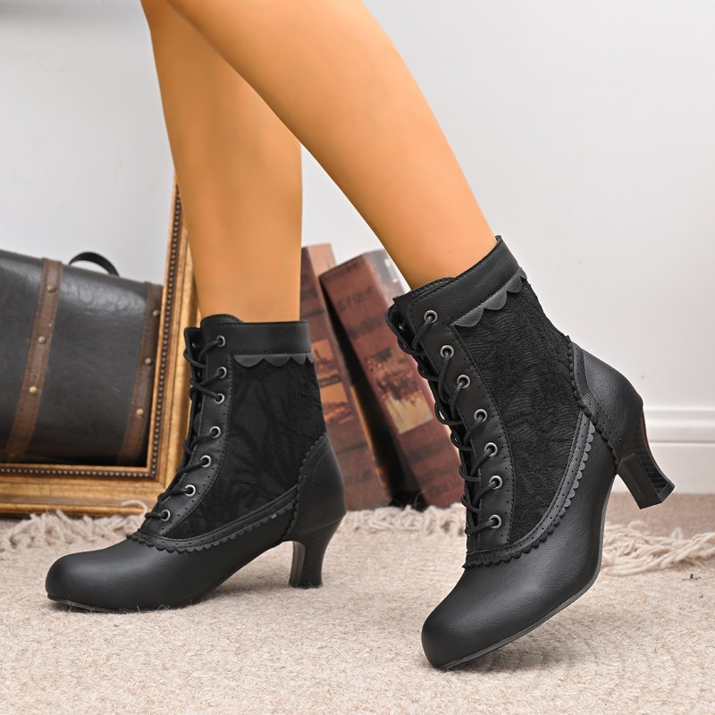 Women Closed Toe Med Heel Lace - Court Heel Pointed ulasan dan harga