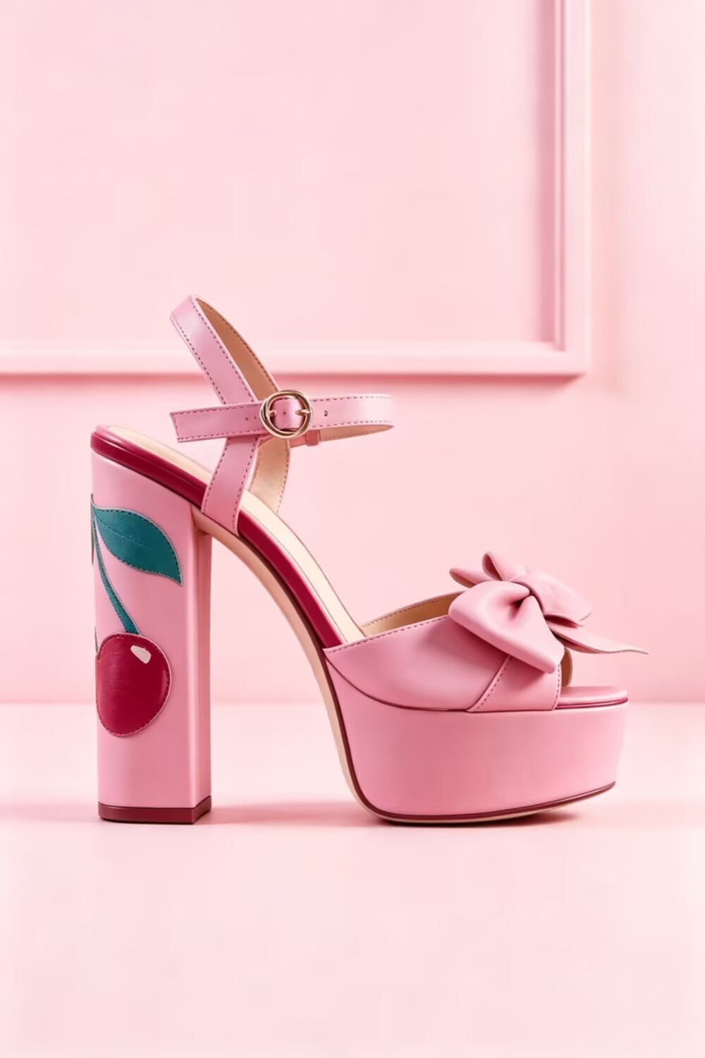 Light Blue/Pink Platform Heele - Peep Toe Heels ulasan dan harga
