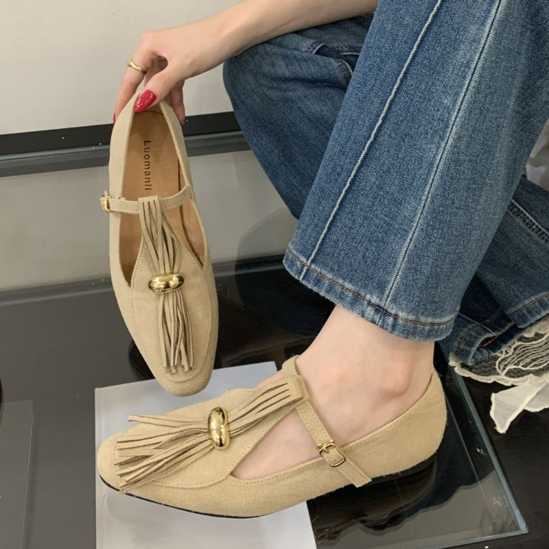 Faux Suede T-Type Flats Women  - Women Shoes Types ulasan dan harga
