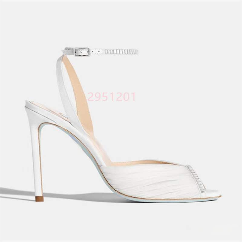 Crystal V Pointed Toe Women Wh - Peep Toe Heels ulasan dan harga